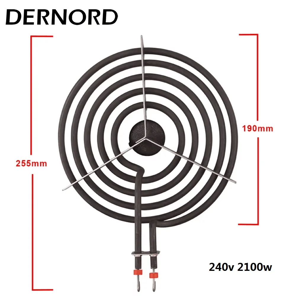 DERNORD 240v Electric Stove Burner Replacement Air Coil Heating Element 1500w/2100w for Cook-top Stove Spiral Heater