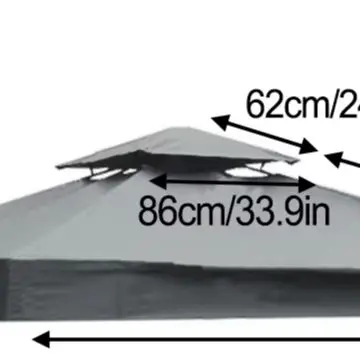 Canopy for top Replacement Cover for 10x10 Ft Outdoor Pergola with PA Polyester Construction and Ventilated Tiered Layout