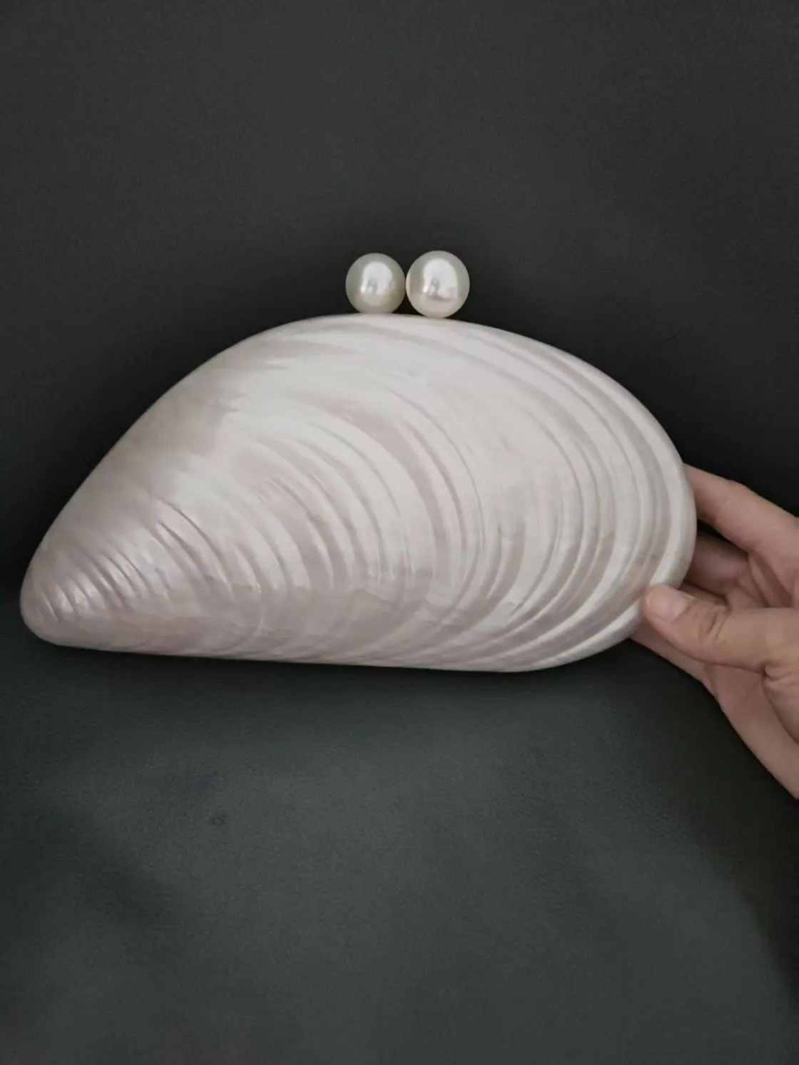 2025 New White Seashell Acrylic Purse Evening Bag Bolsa Sac A Main