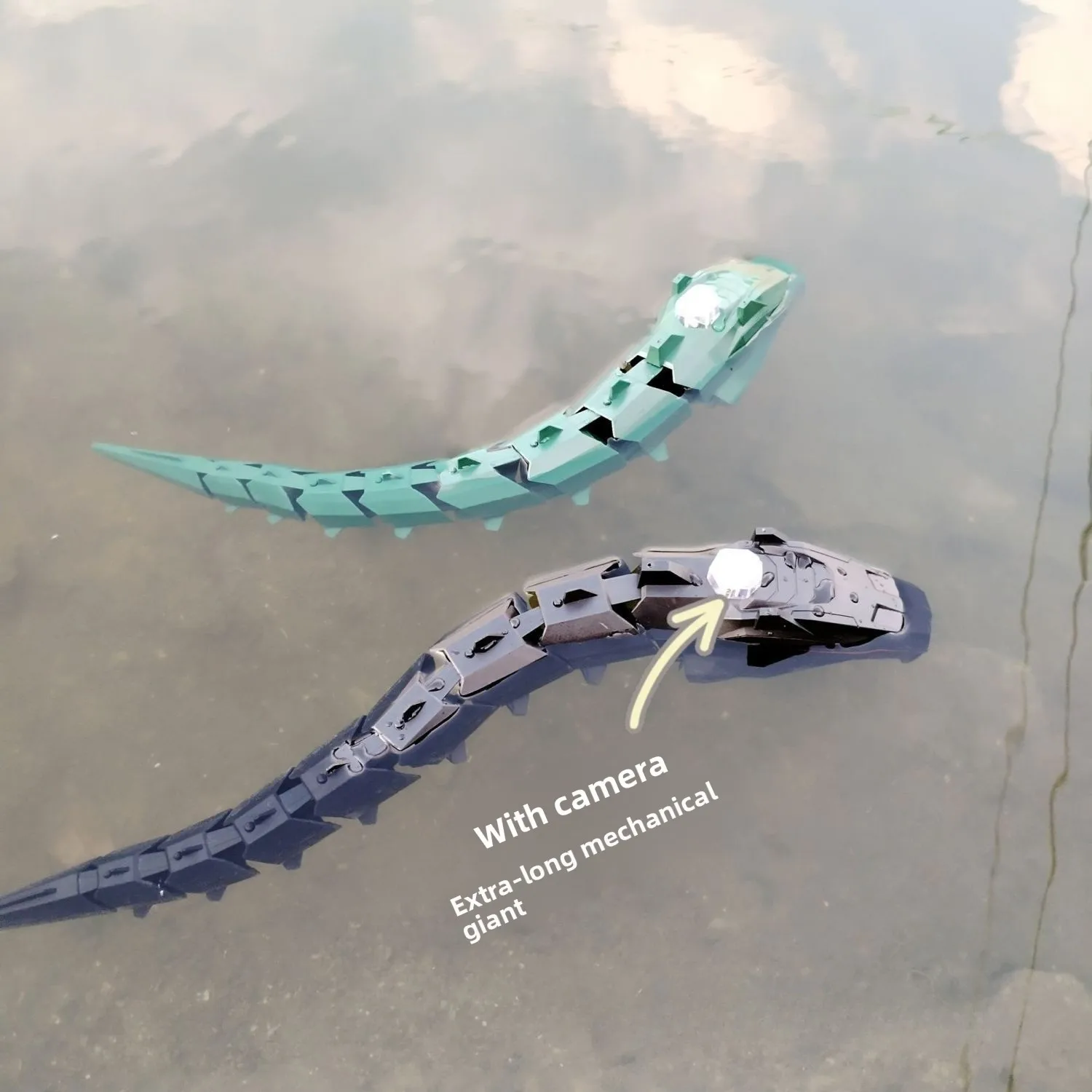 كاميرا التحكم عن بعد الميكانيكية بيثون التحكم عن بعد قارب سريع التحكم عن بعد القرش الأطفال لعبة الثعبان الميكانيكية التعليمية #4