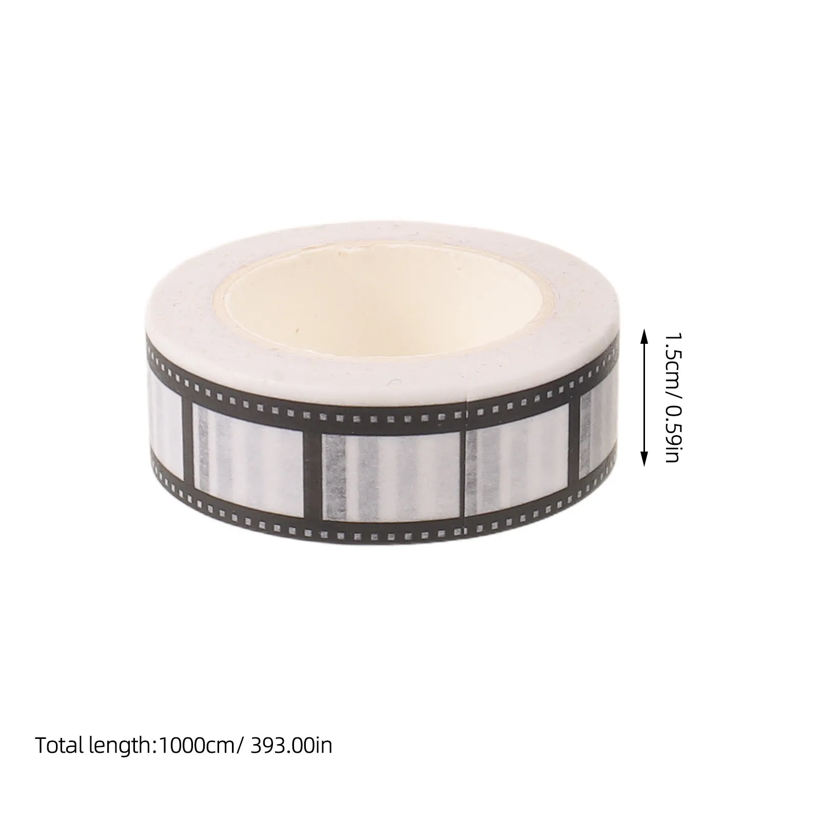 6 Rolls Black White Filmstrip Pattern Washi Tape Vintage Film Border Masking Tape DIY Scrapbook Journals Planner Supplies