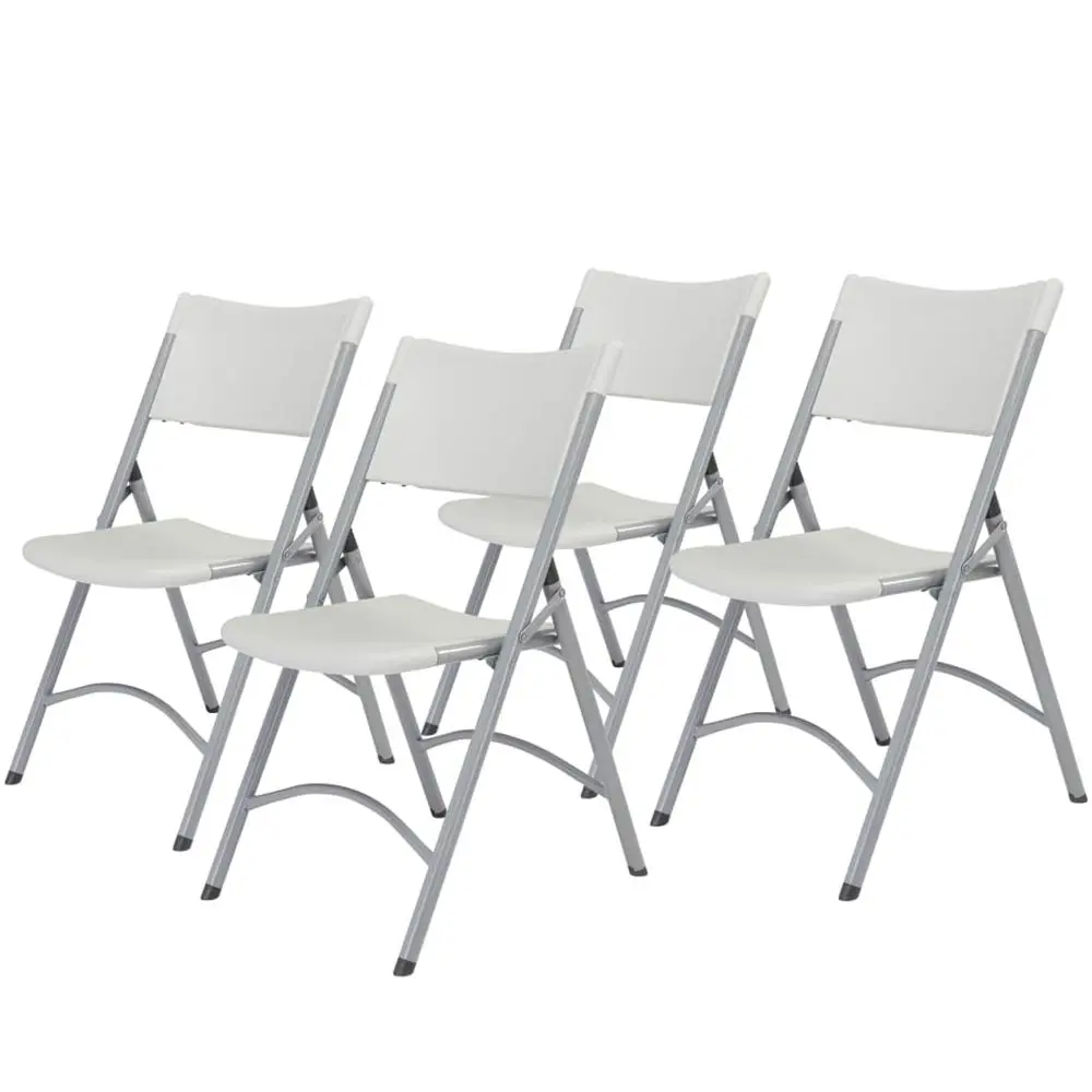 Plastic Portable Folding Chairs – 600 Series Premium Lightweight Foldable Chairs for Indoor & Outdoor, Set of 4 – Comfortable, D