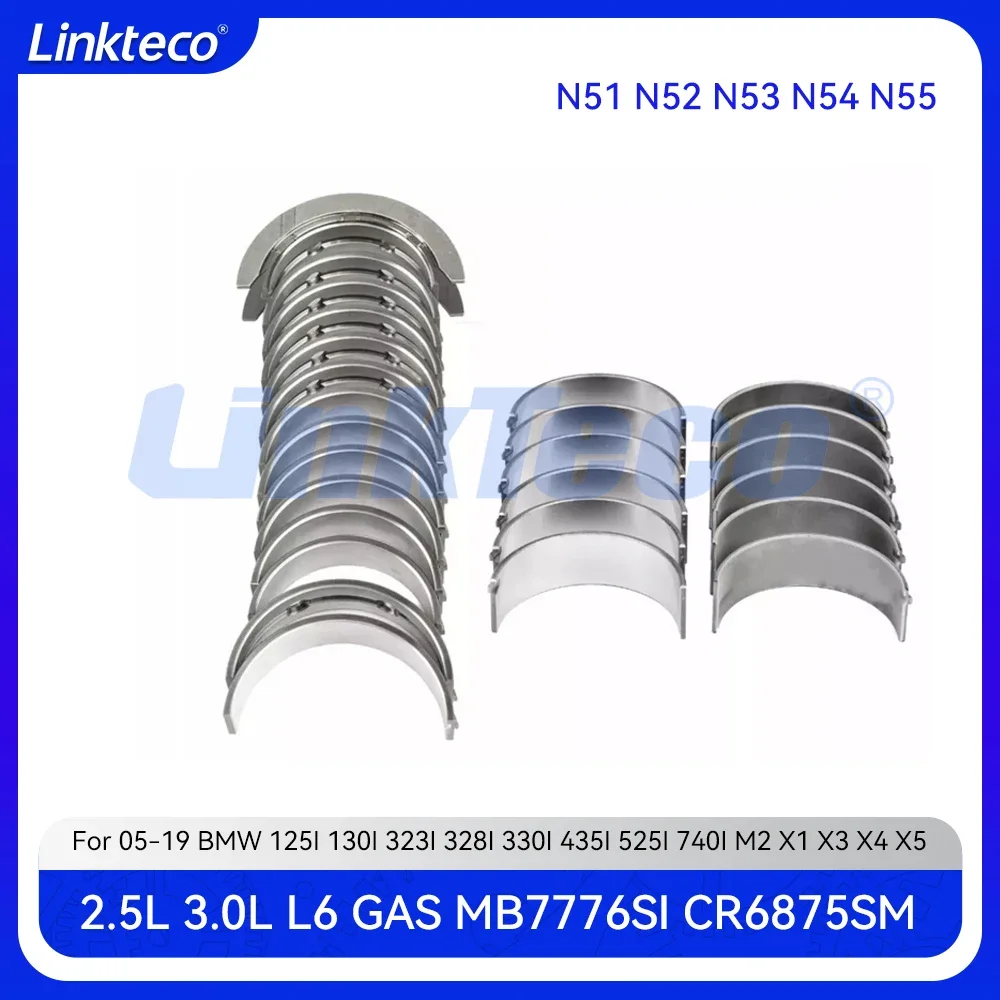 

Engine Crankshaft Main & Rod Bearing For 05-19 2.5 3.0 T L BMW 128i 235i 323i 330i 335i 740Li X3 X5 X6 N51 N52 N53 N54 N55 3.0L