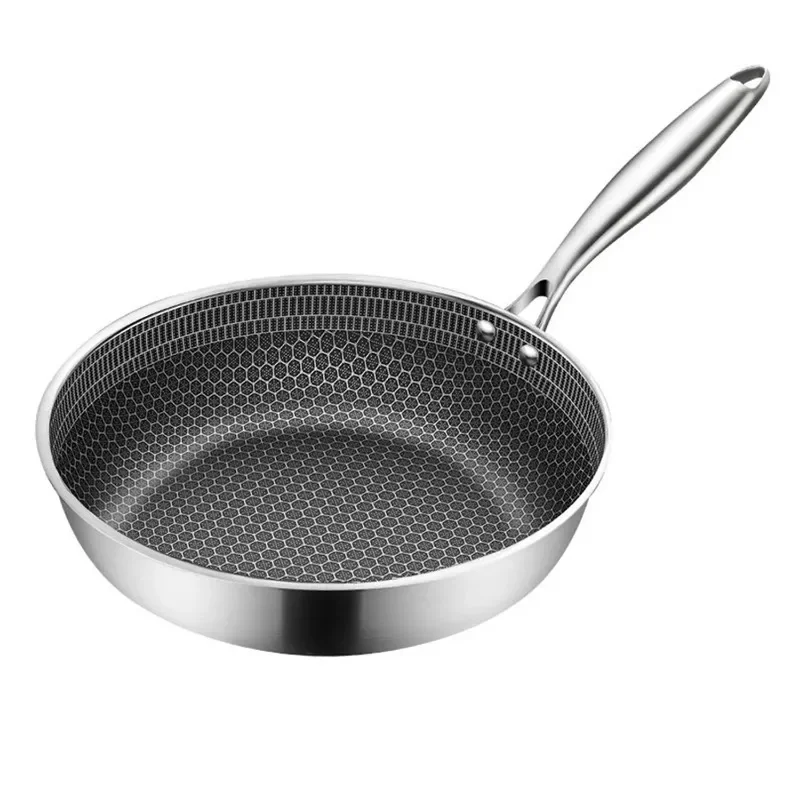 

Frying Pans 304 Stainless Steel Skillet Wok Pan Induction Cooker