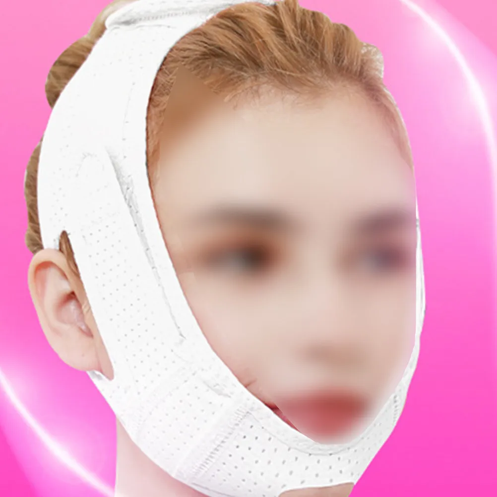 Face Lifting Mask Breathable White Masseter Muscle Chin Strap Support Slim Face Contour Comfort