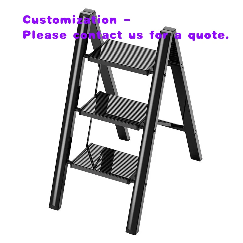 

custom.ZhengSway AY-H003 Aluminum Folding Step Ladder Heavy Duty Modern Design Anti-Slip Feet 100kg Load Capacity ISO9001 Certif