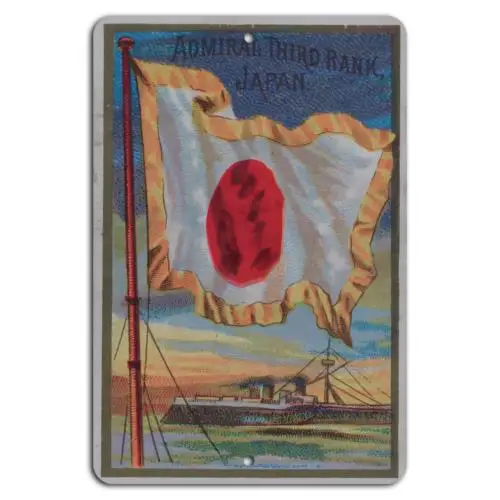 Admiral dritter Rang Japan: Vintage-Metallschild aus Aluminium