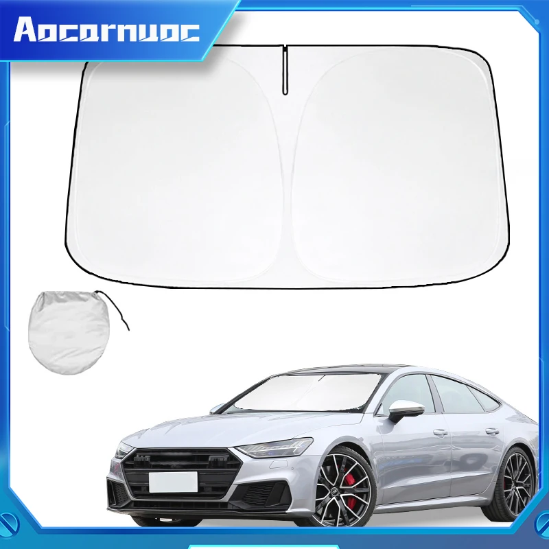 For Audi S7 A8 S8 D3 Q5 SQ5 Q7 A7 C6 C7 Car Window Sunshade Cover Sun Shade Windshield Visor Protector Windscreen Folding 