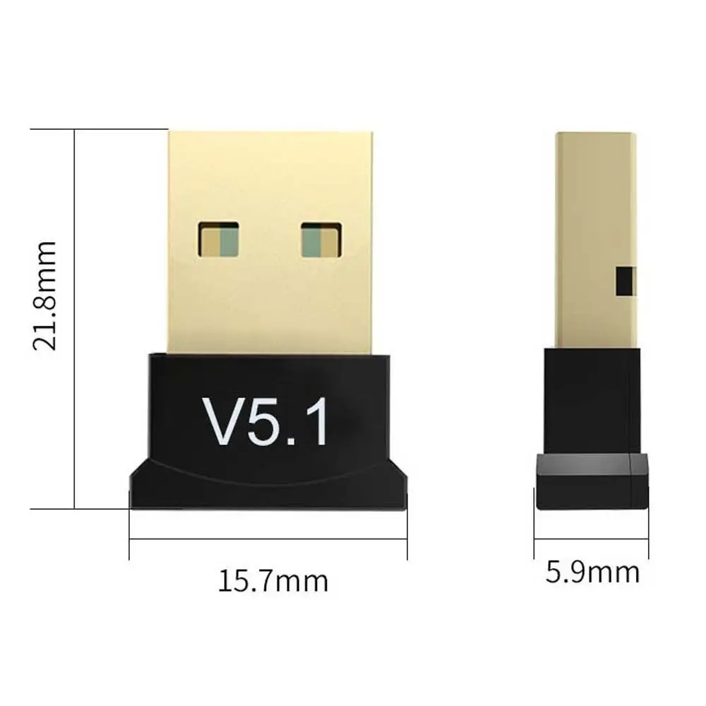 Computer Receptor Music Receiver Adapter Dongle USB Adapter Bluetooth Receiver Bluetooth 5.1 Adapter Bluetooth Transmitter