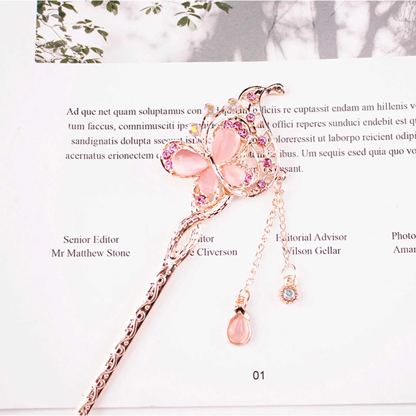 Chinese Style Hair Stick Hairpin Ethnic Style Rhinestones Crystal Hair Chopstick for Chinese Hanfu Cosplay Costume image 4
