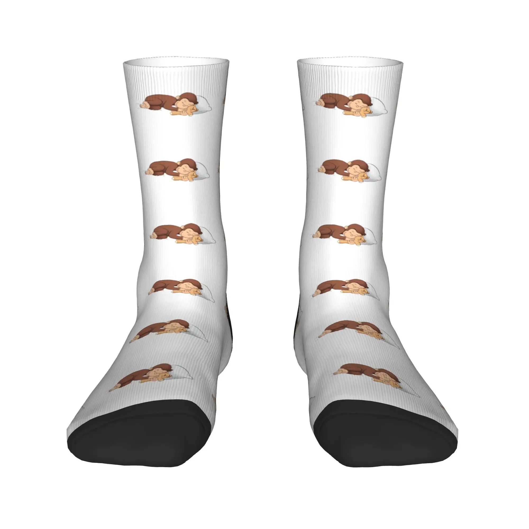 Men Socks Cartoon Monkey C-Curiouss Georges  Stockings Anti Skid Quality Socks Winter Leisure Graphic Climbing Socks view 2