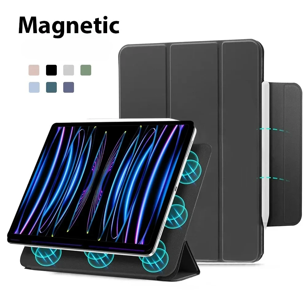 

Прочный магнитный чехол для планшетов Xiaomi Poco Pad X1, Pad 8, 7, 11.2, Pad 6, 5 Pro, 7S, 6S Pro, 12.4 с функцией автоматического включения/выключения экрана