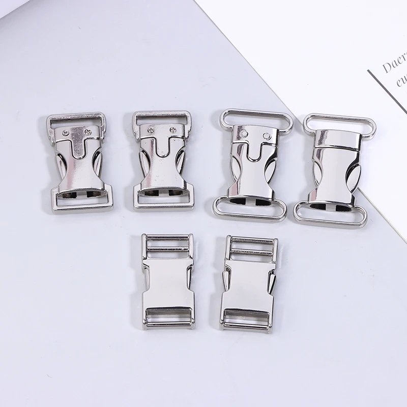 2Pcs Zinc Alloy Release Buckles Hardware 13mm/15mm/20mm Umbrella Cord Bracelet Buckles Bag Lock Outdoor Tool Parts