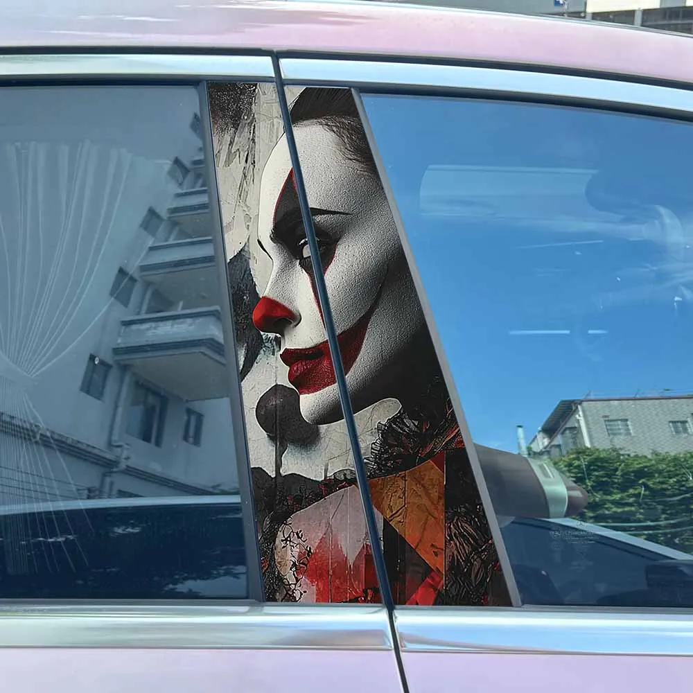 Griffiti Joker Couple CP Rose Car Stickers Automobile B-pillar Decoration Cover Scratches Waterproof Cartoon DIY Auto Decals