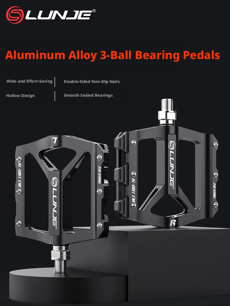 

BIKING Bicycle Pedal Three Bearing CNC Aluminum Alloy Pedal Mountain Bike Road Bike Pedal Color Bike Accessories