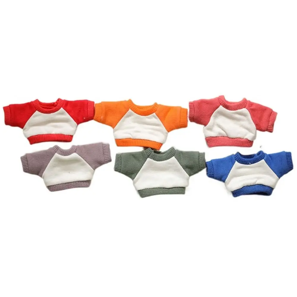 Roupas de boneca de algodão undershirt listra com capuz roupas de boneca de pelúcia 15cm estilo moda acessórios de boneca sem atributos roupas de boneca