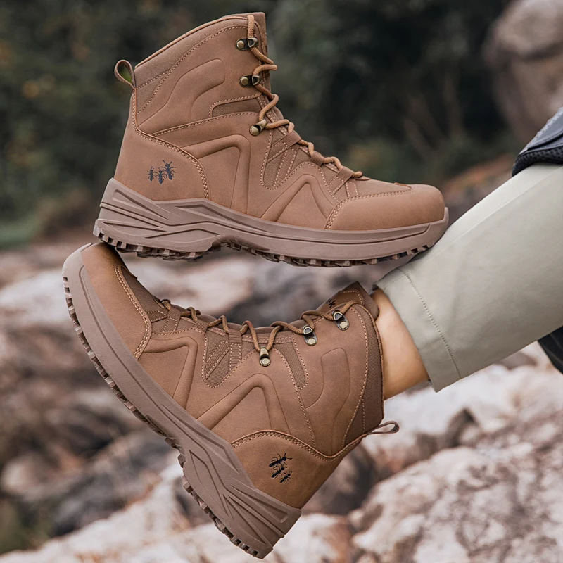Men New Army Boots Outdoor Waterproof Training Safety High Quality Male Ultrallight Tactical Boots Lace Up Camping Hunting Boots