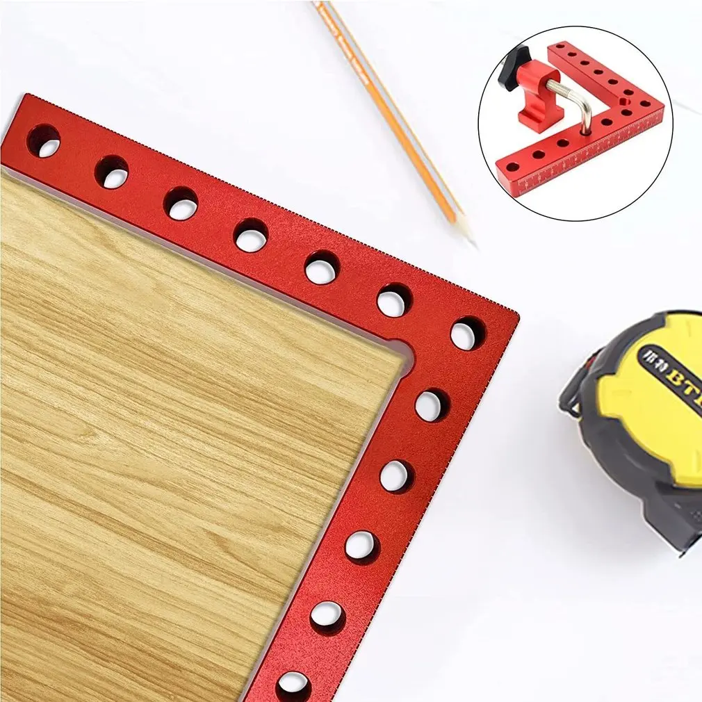 90 gradi a forma di L apparecchio ausiliario Splicing Board pannello di posizionamento Clip fissa righello quadrato da carpentiere strumento per la lavorazione del legno