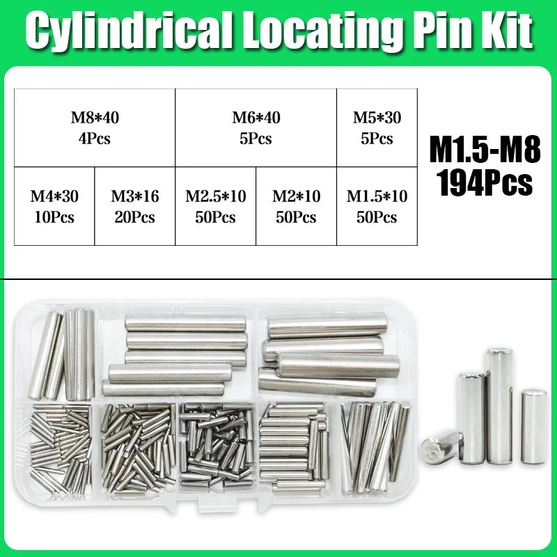 304 zylindrischer Edelstahls tift m1 m 1,5 m 1, 5 m3 m4 m5 m6 m8 Position ierungs dübels atz Feste Sicherungs stifte Wellen befestigung Metall Voll stange – Detail 14