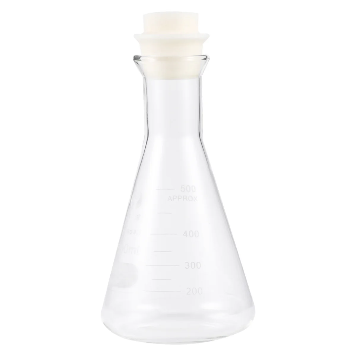 

1Pcs Glass Flask Conical Flask Cork Chemistry Lab Students Experiment Wide Mouth Smooth Rounded 150ml Measurement