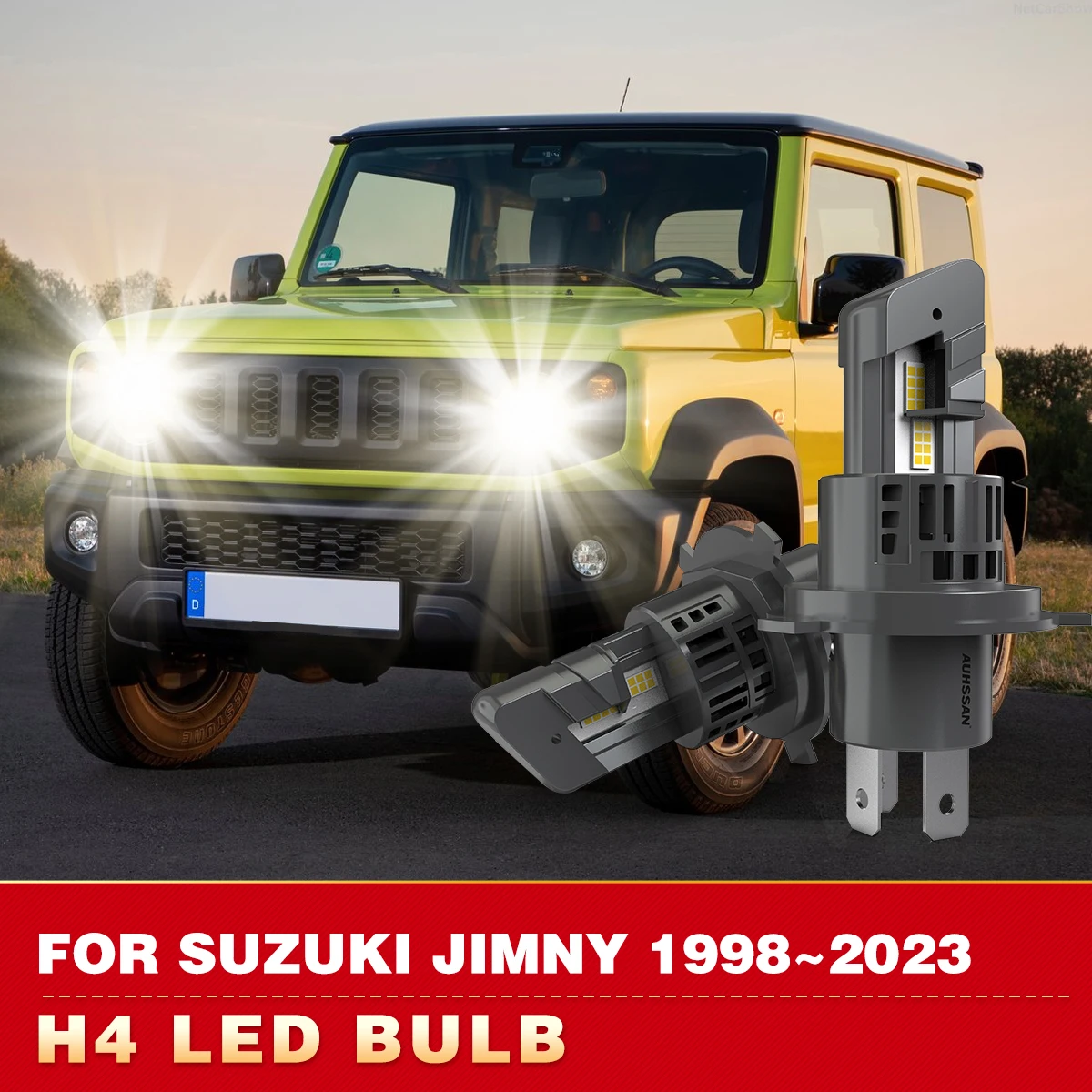 2x H4 Led Canbus Headlight Bulb 24000Lm High Low Beam Fog Light With Fan Led Super Bright High Power For Suzuki Jimny 1998~2023