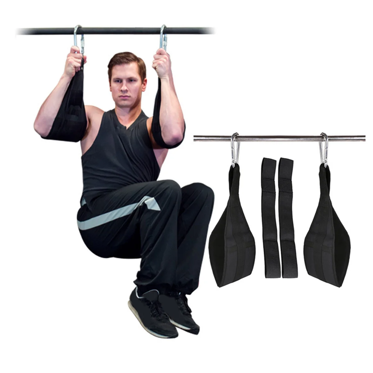 

Belly Sling Abdominal Muscle Trainer Fitness Belt Sports Training Pull-up Black