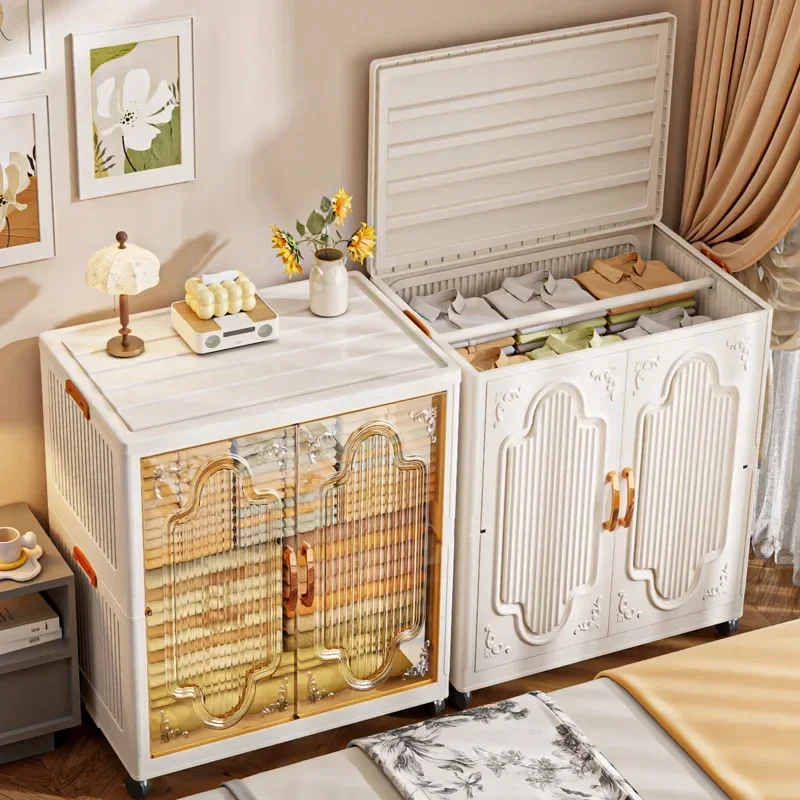 Factory Storage Cabinet Installation-free Folding Bedroom Clothing Quilt Storage Box Flip Cover Sorting Toy Locker