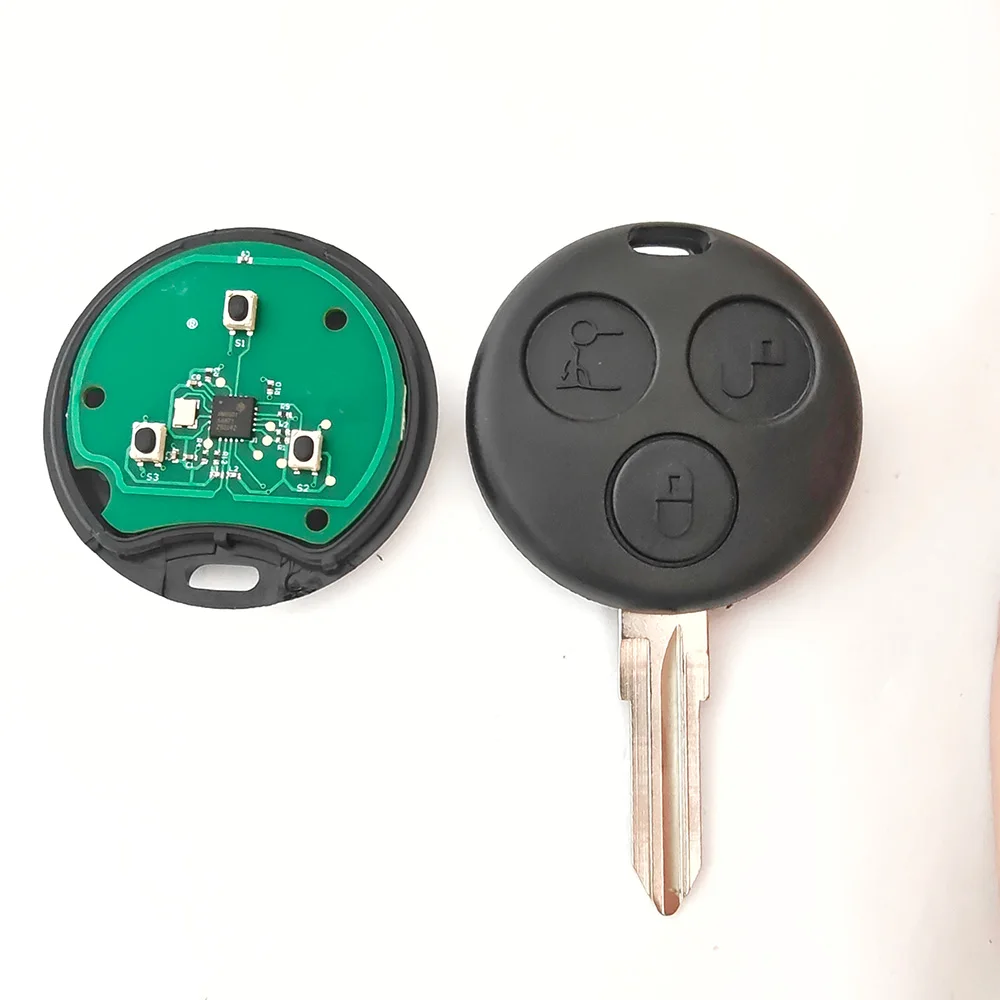 JING XIN 3Button Remote Car Key Alarm 434MHZ For Mercedes Benz Smart Fortwo Roadster 450 2003-2006 City Passion Pulse 2000-2004