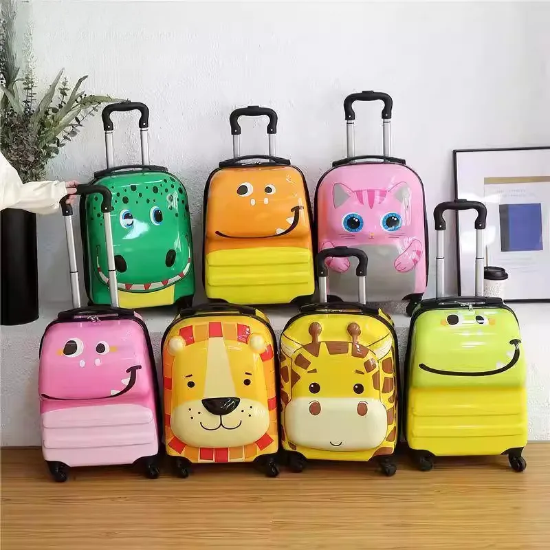 

Children's 18-Inch Luggage Suitcase Cartoon Animal Travel Bag with Four-Way Wheels Boarding Password Box Unisex Elementary Sc...