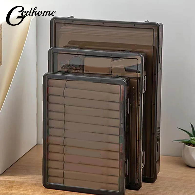 1Pc Document Organizer Box Household Certificate File A4 Box Important Information Registration Book Dust Proof Storage Case