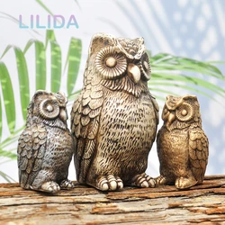 Home Decor Owl Realistic Animal Scarecrow Decoration Home Lawn Garden Decoration Art Sculpture Garden Statue Crafts Toys