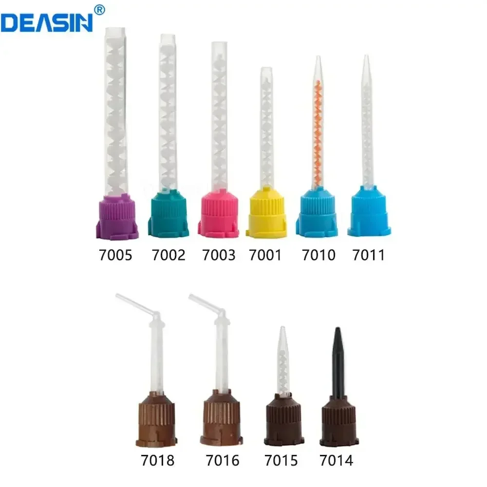 

High Quality 50pcs Dental Materials Dental Silicone Rubber Delivery Mix Head Disposable Impression Nozzle Mix Head Mix Tube