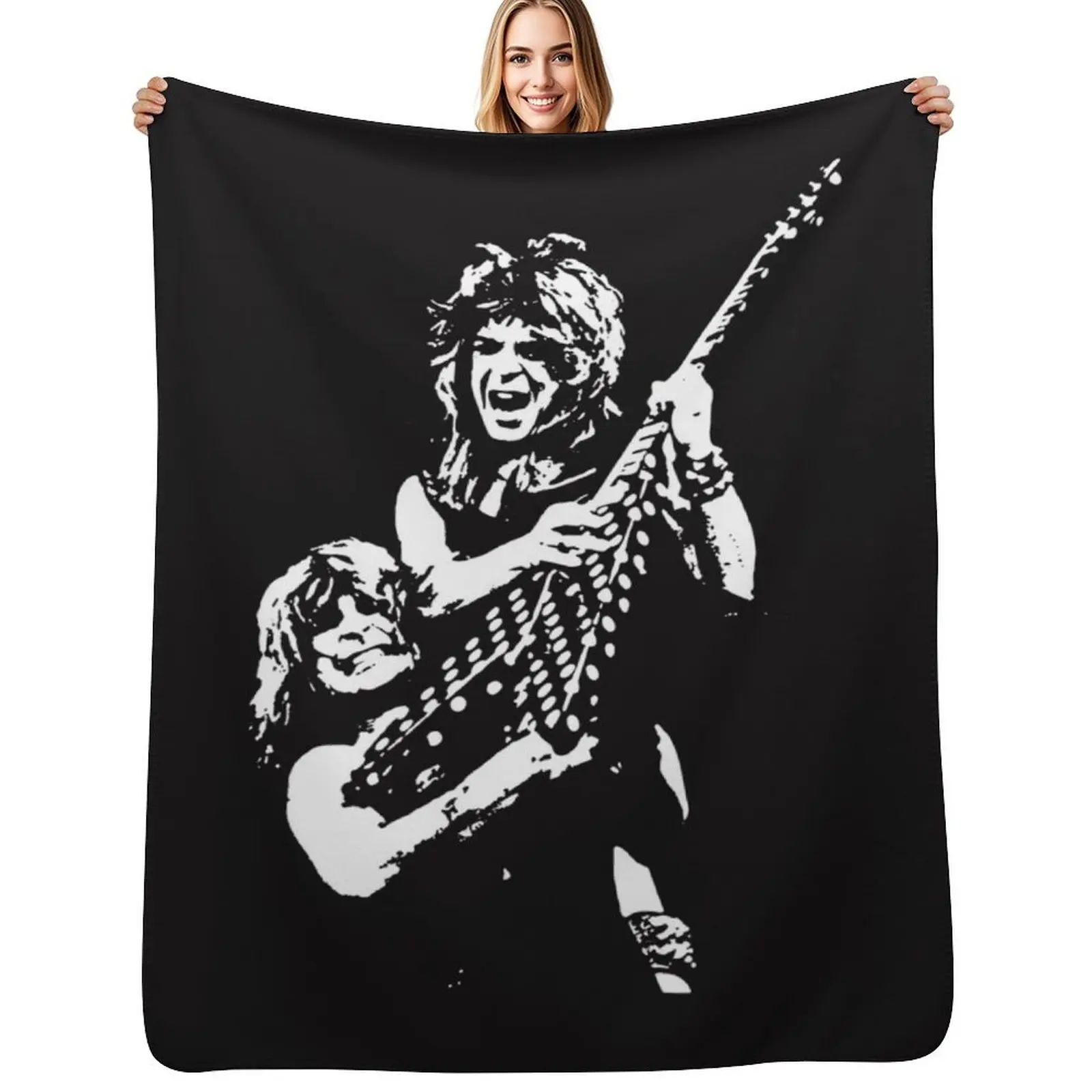 

Randy Rhoads Tribute Throw Blanket Thin Luxury Designer Soft Plush Plaid for winter Blanket