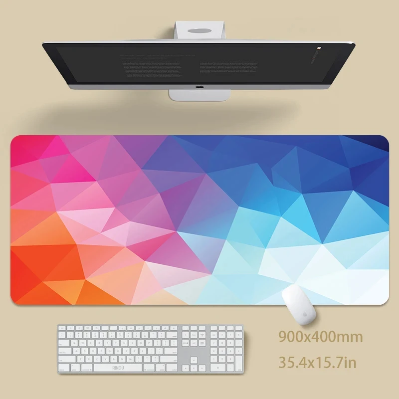 Triangle 80x30cm XXL Lock Edge Mousepads Large Gaming Mousepad Keyboard Mat Mouse Mat Beast Desk Pad Mouse Pad for Gift