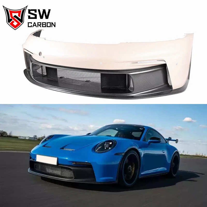 Carbon Fiber GT3 Style 911 Front Bumper For Porsche 911 992  Carrera 992.1 992.2 GT3 Style Bumper Facelift Performance Kit