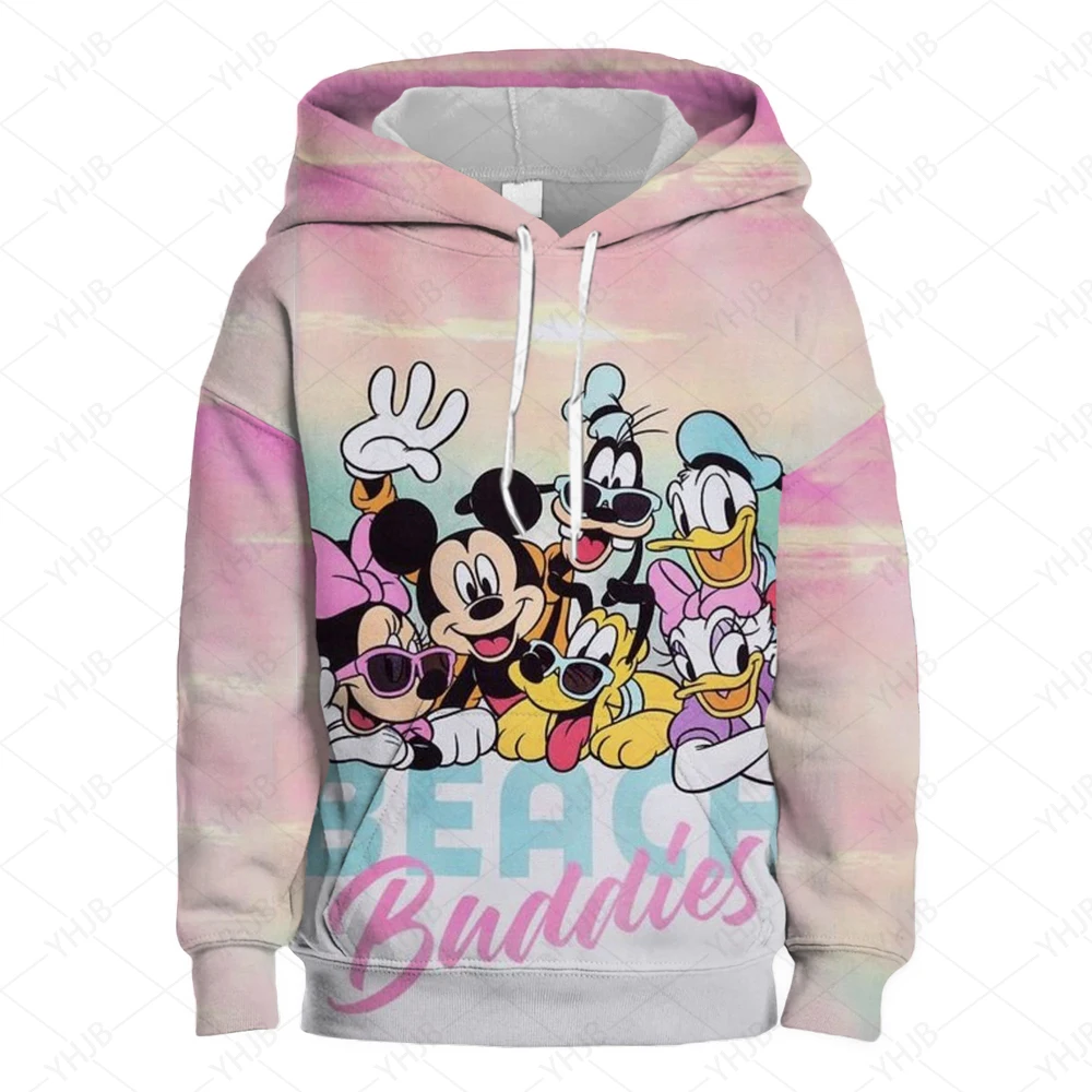 

Boys cartoon cute kids hoodie jumper 2024 Spring and Autumn girls casual sports children's clothing Mickey Mouse sweatshirt