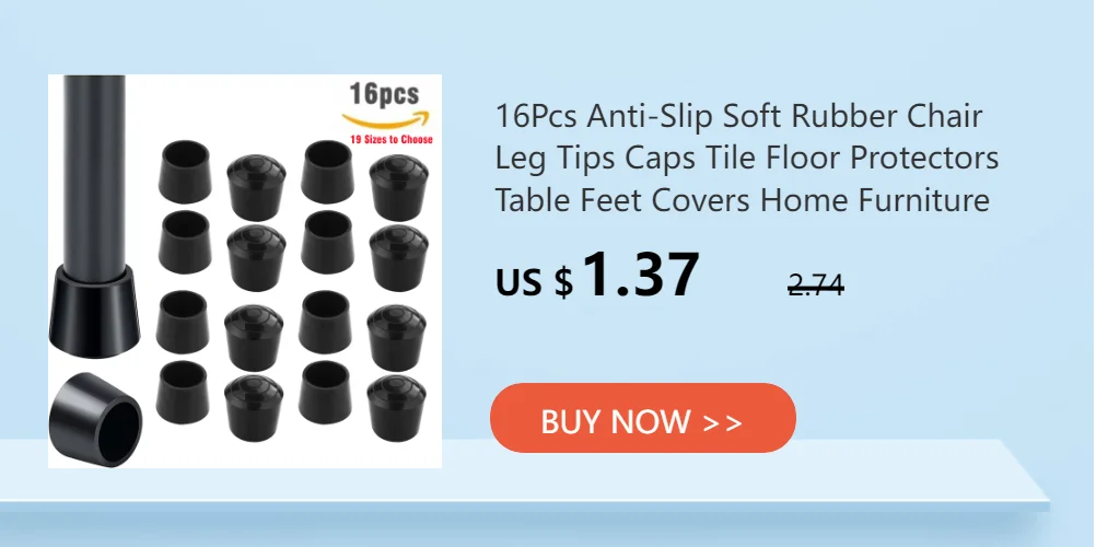 12Pcs Plastic Round Tube Plug 16-50mm Pipe End Caps Non Slip Chair Leg Foot Dust Cover Floor Protector Pad Furniture Accessories