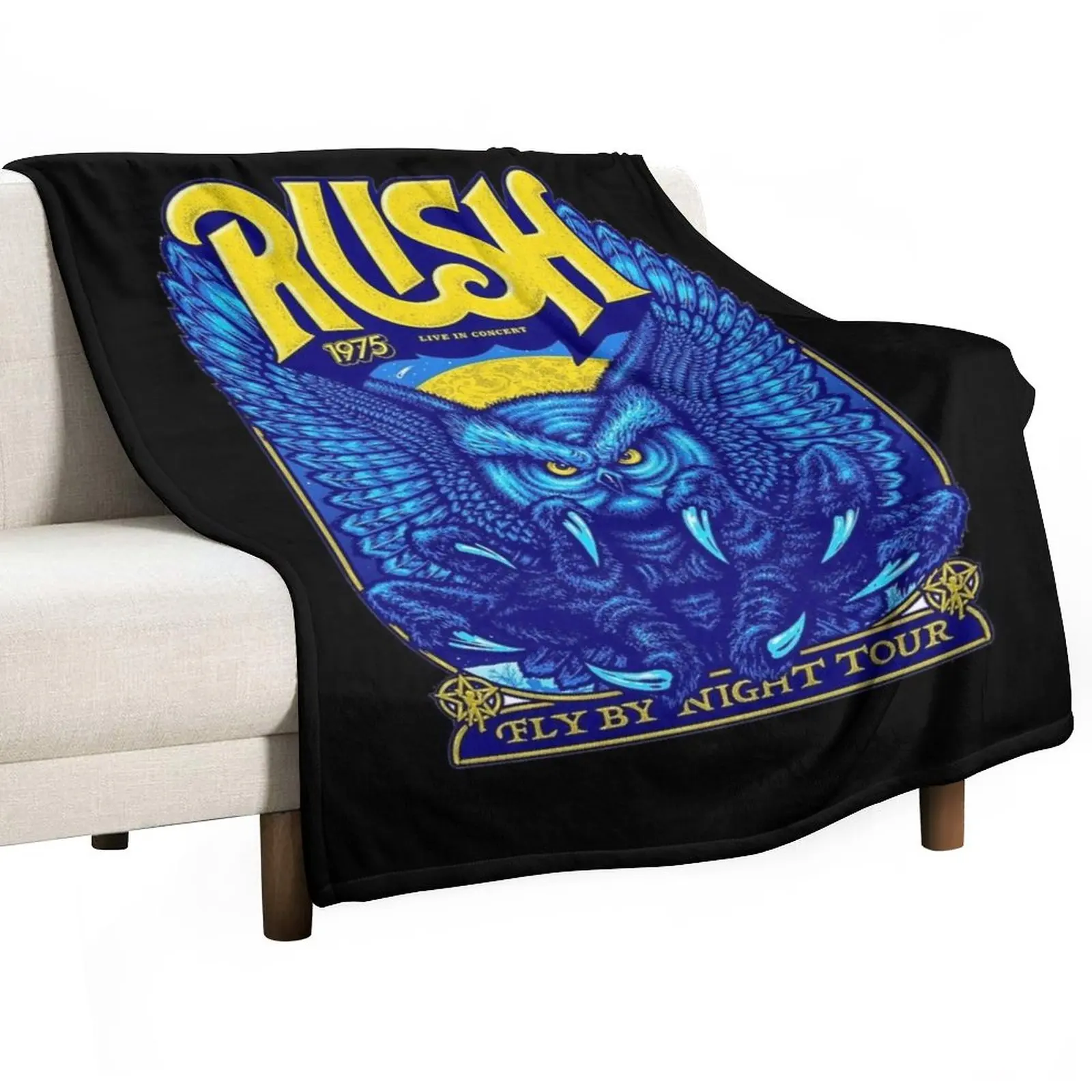 

Fly by Night Tour Throw Blanket Flannel Fabric for winter Blankets