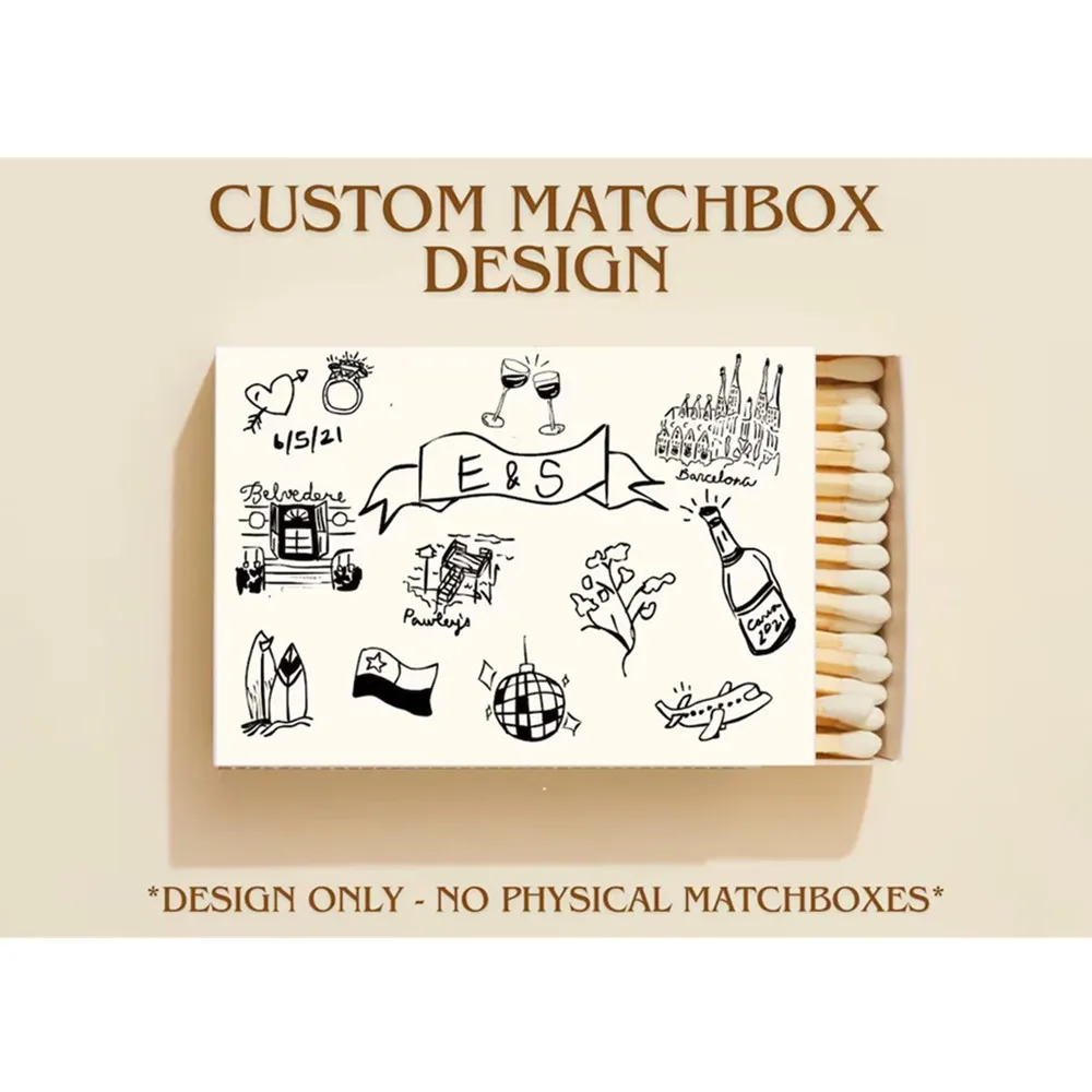 Custom Matchbox Design, Matchbox Template, Personalized Matches for Wedding, Unique Wedding Gift, Bridesmaid Gift, Bachelorette