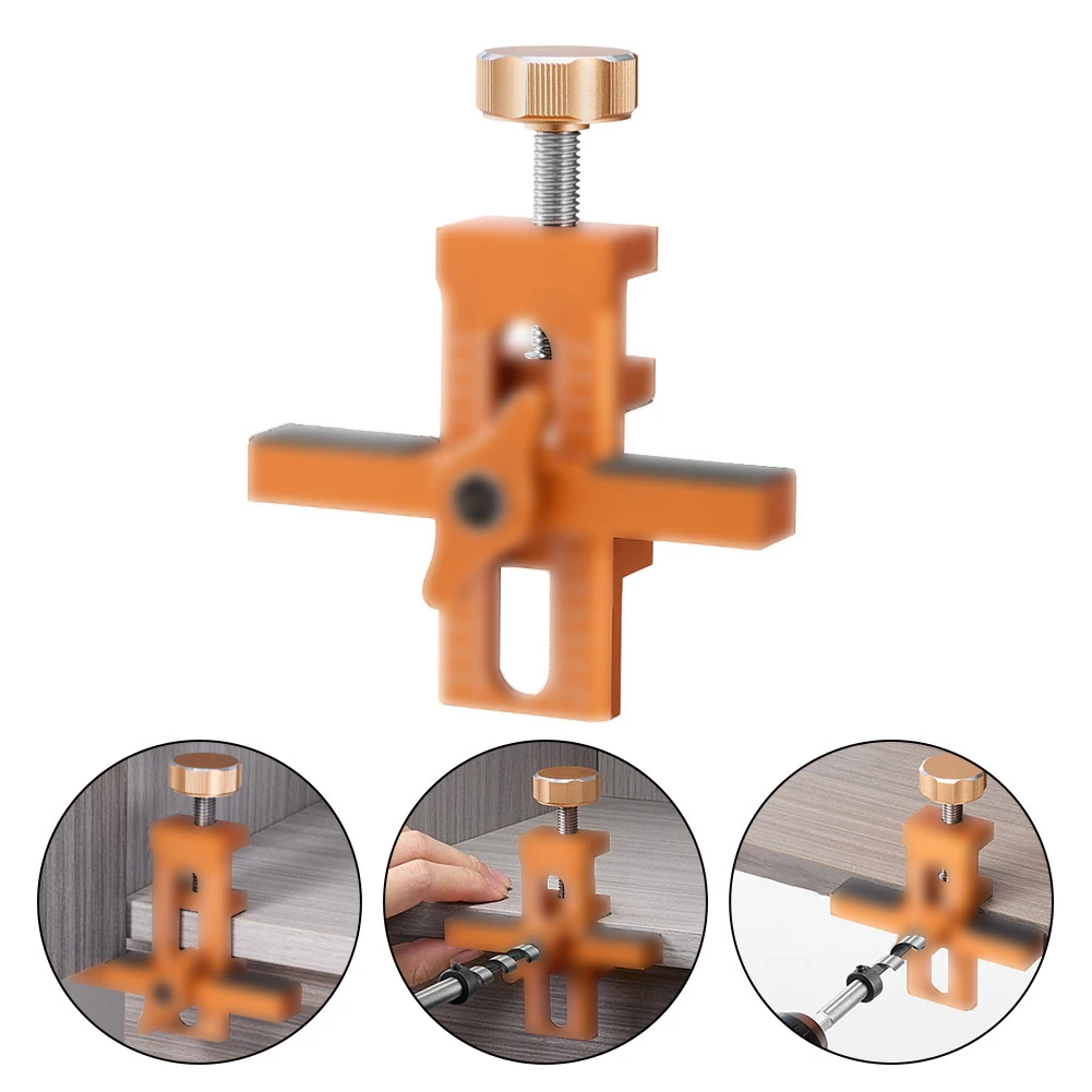 For DIY Enthusiasts DIY Installation Cabinet Door Clamp Home Improvement Orange Tool Easy Setup Process Efficient Installation