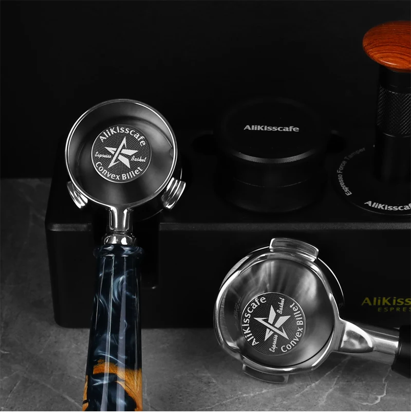 Alikisscafe Siebträgerkorb mit variablem Durchmesser, Step-Down-Konvex-Billet, 51 mm, 54 mm, 58 mm, Kaffee-Espresso-Zubehör, Barista-Werkzeug – Detail 11