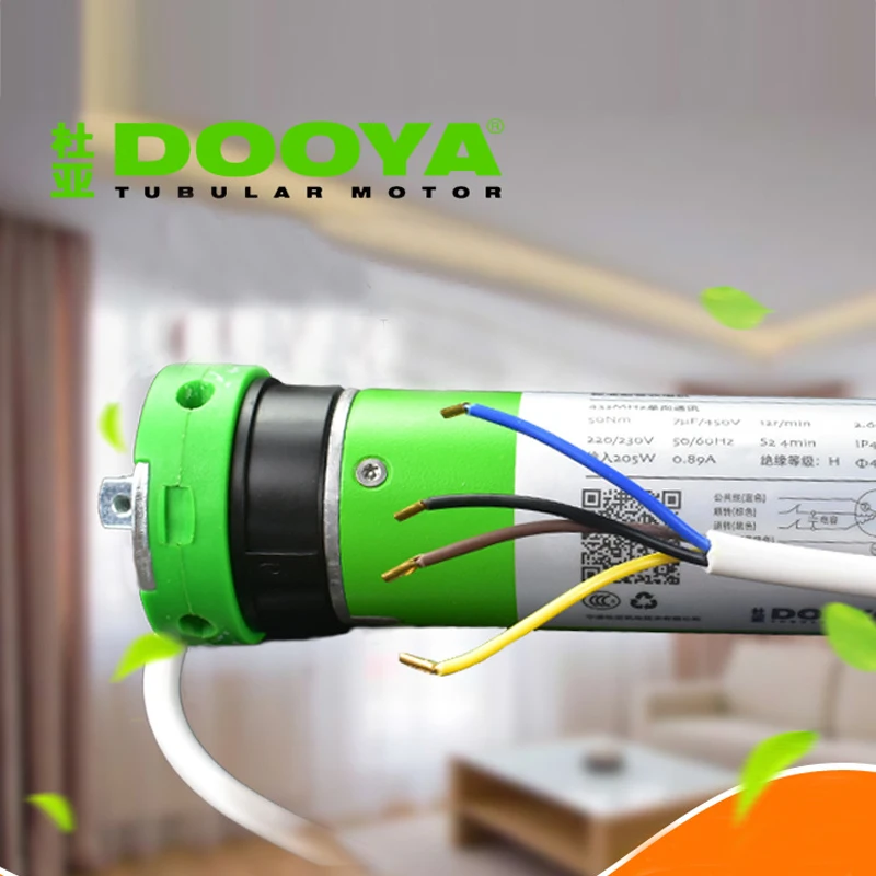 Imagem -05 - Original Dooya Tubular Motor 220v 50 60hz Dm45s para 50 mm Tubo de Persianas Motorizadas Circulante Compatível com Interruptor de Tensão Principal 2023