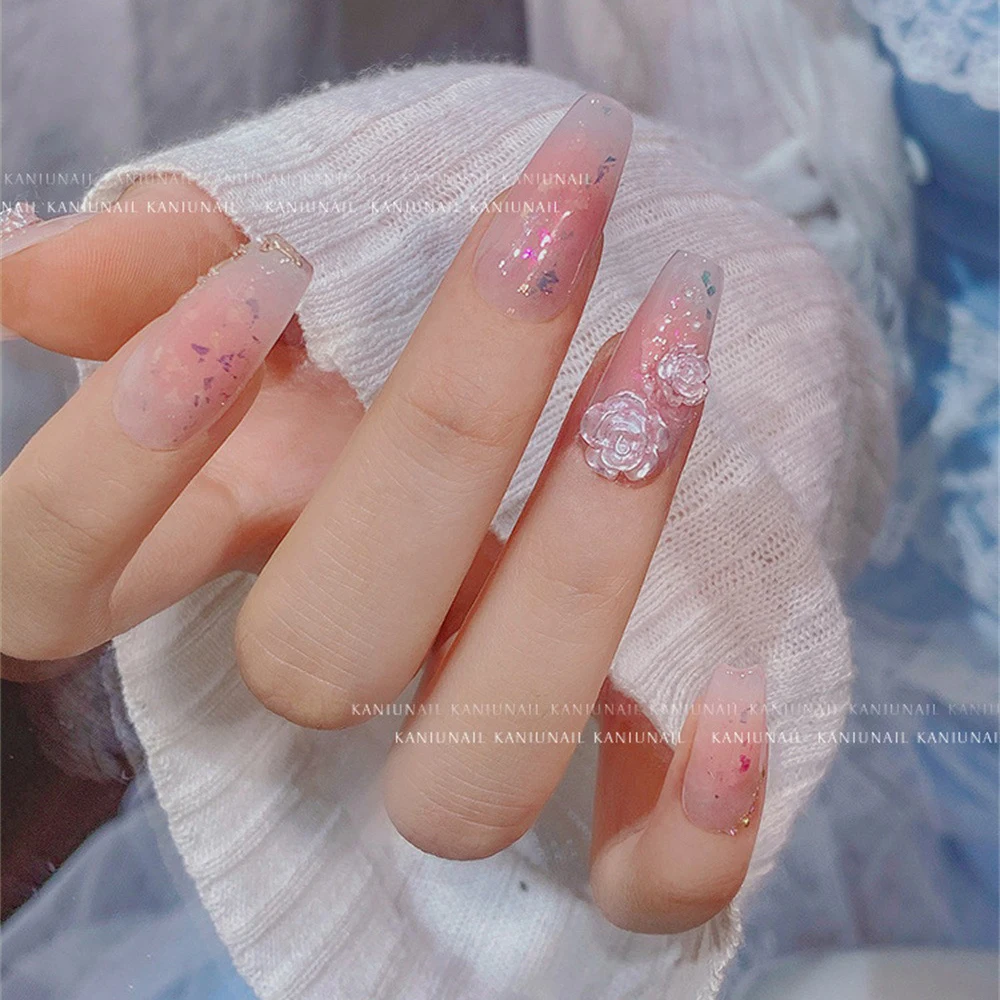 Schön kleine Blume Nagel kunst charmante Nagel dekoration langlebig einfach zu bedienen Harz Kamelie Rose Kamelie Nagel dekoration brauchen