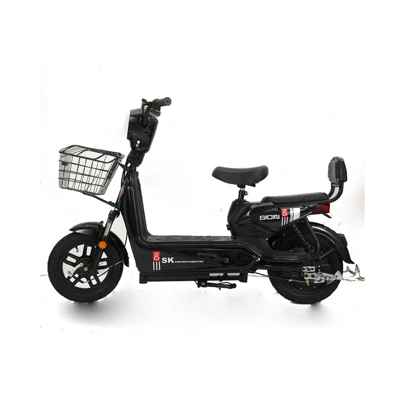 Wholesale Price 14 Inch Step Through Electric Bike 350W 48V 12AH 20AH City Electric Bike Scooter with Pedal Storage Battery image 3