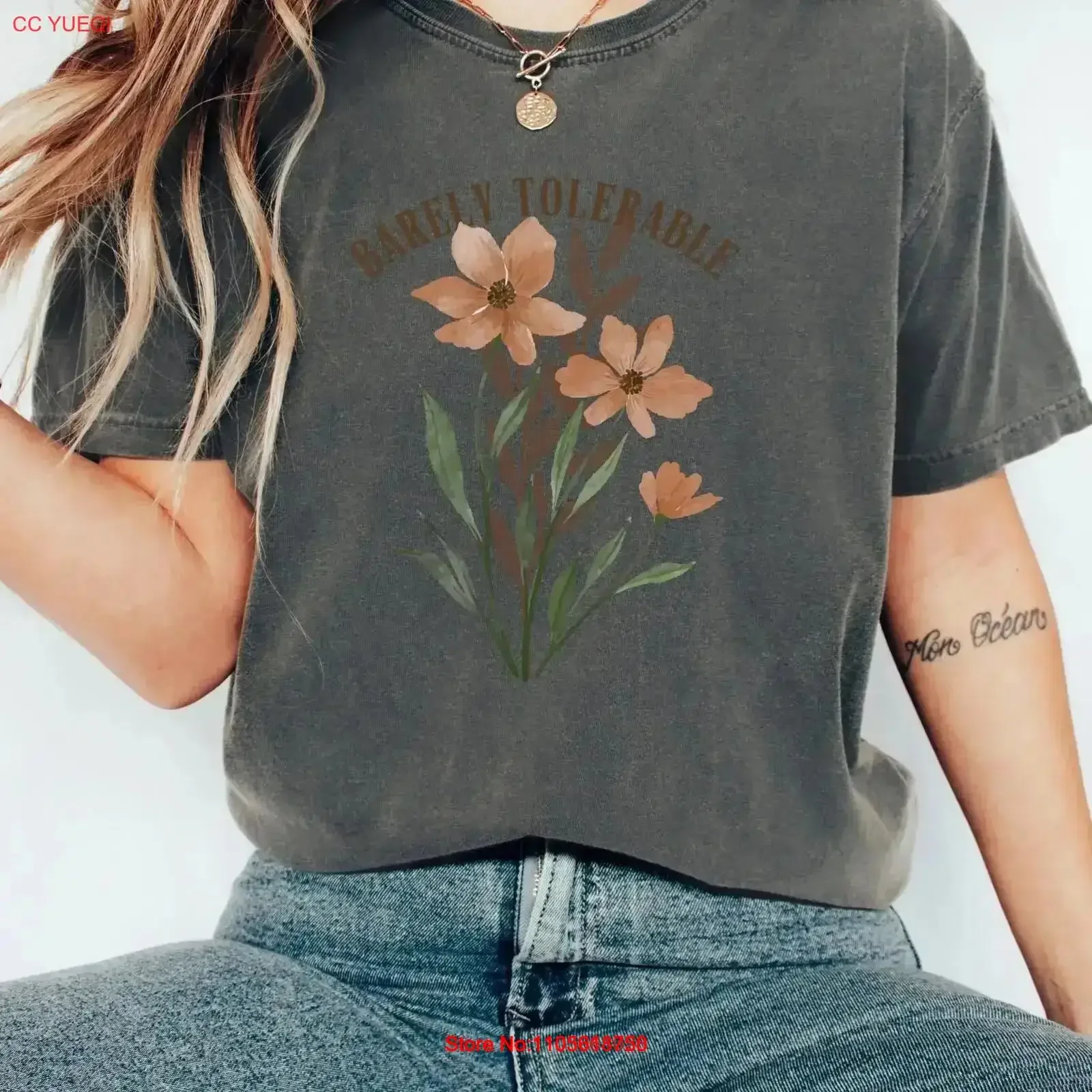 Barely Tolerable T Shirt Pride And Prejudice Jane Austen Book Lovers Librarian Bookish Cotton vintage Washed Breathable