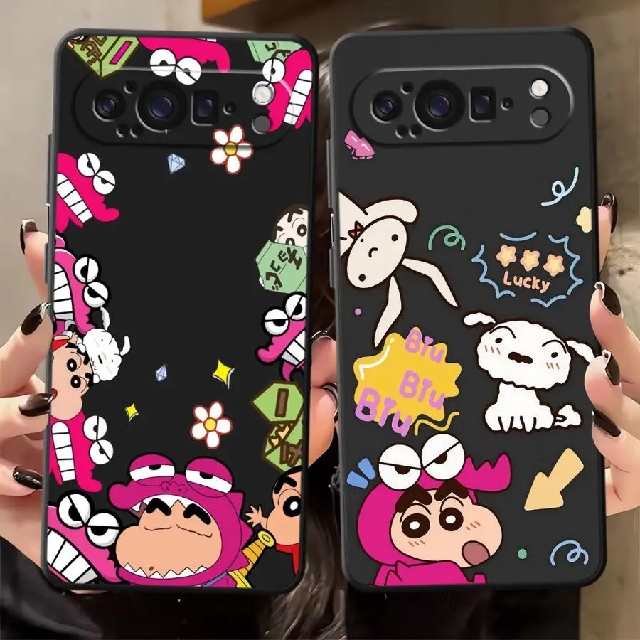 

Чехол для телефона Funda для Google Pixel 8a 6a 9a 10 9 Pro XL 7a 6 7 8 Pro Cool Cra-yons Shin-chans