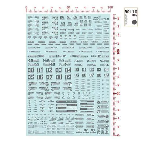 HOBBY MIO VOL.01-VOL.12 High Definition Universele Water Slide Transfer Decals voor Gunpla Mecha Schaalmodel Hobby DIY Accessoires