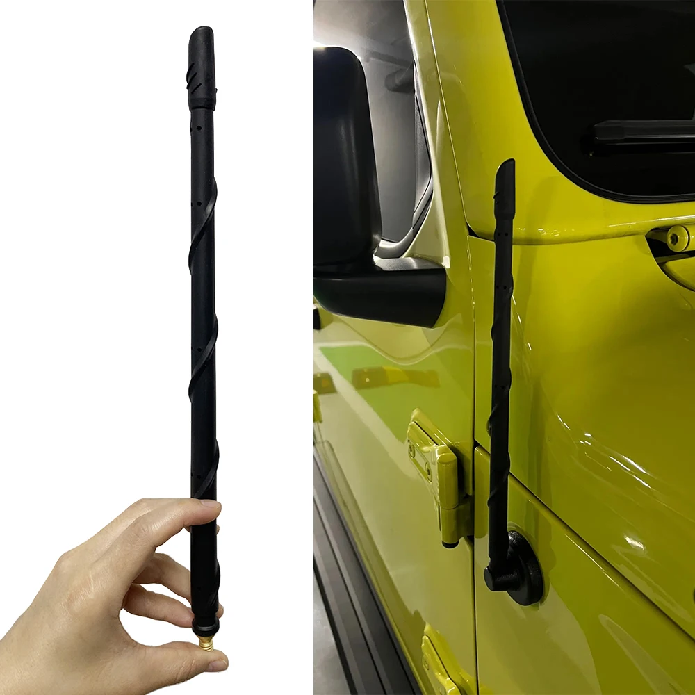Rubber Flexible Car Antenna For Jeep Wrangler JK JL Gladiator JT 2007+ AM/FM Radio Windproof Car Antenna Off-Road Exterior Parts