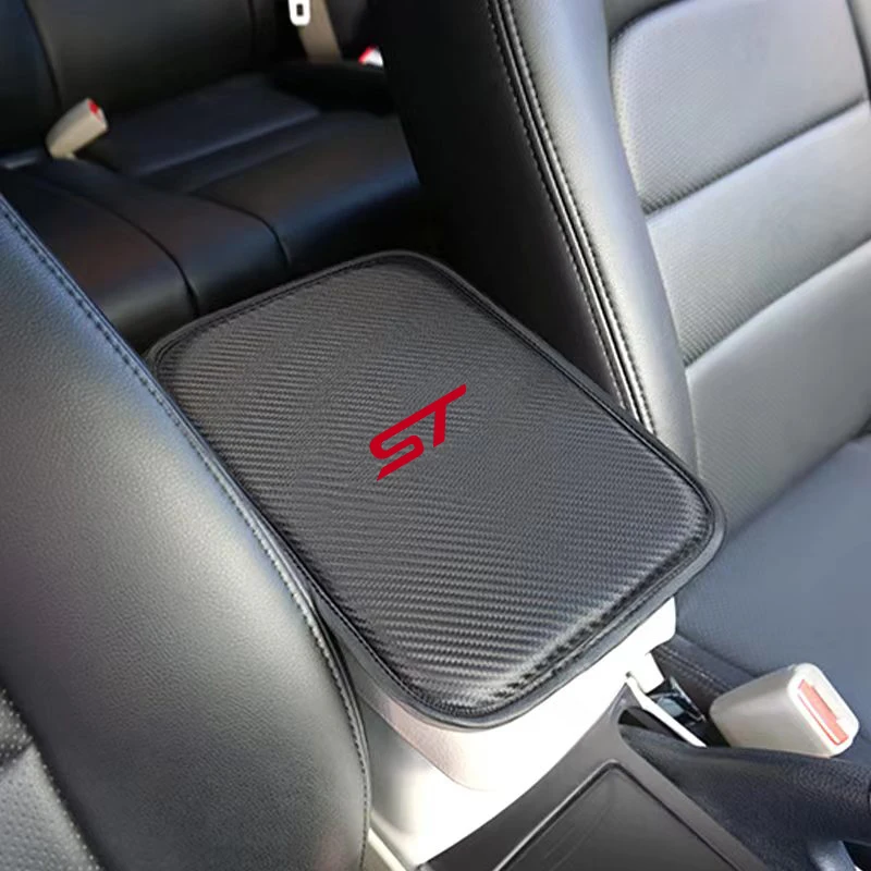 NEW ST Car Armrests Storage Box Mats Dust Proof Waterproof Car Emblem For Ford ST Fiesta Focus Edition KUGA Mondeo Focus X 2 3