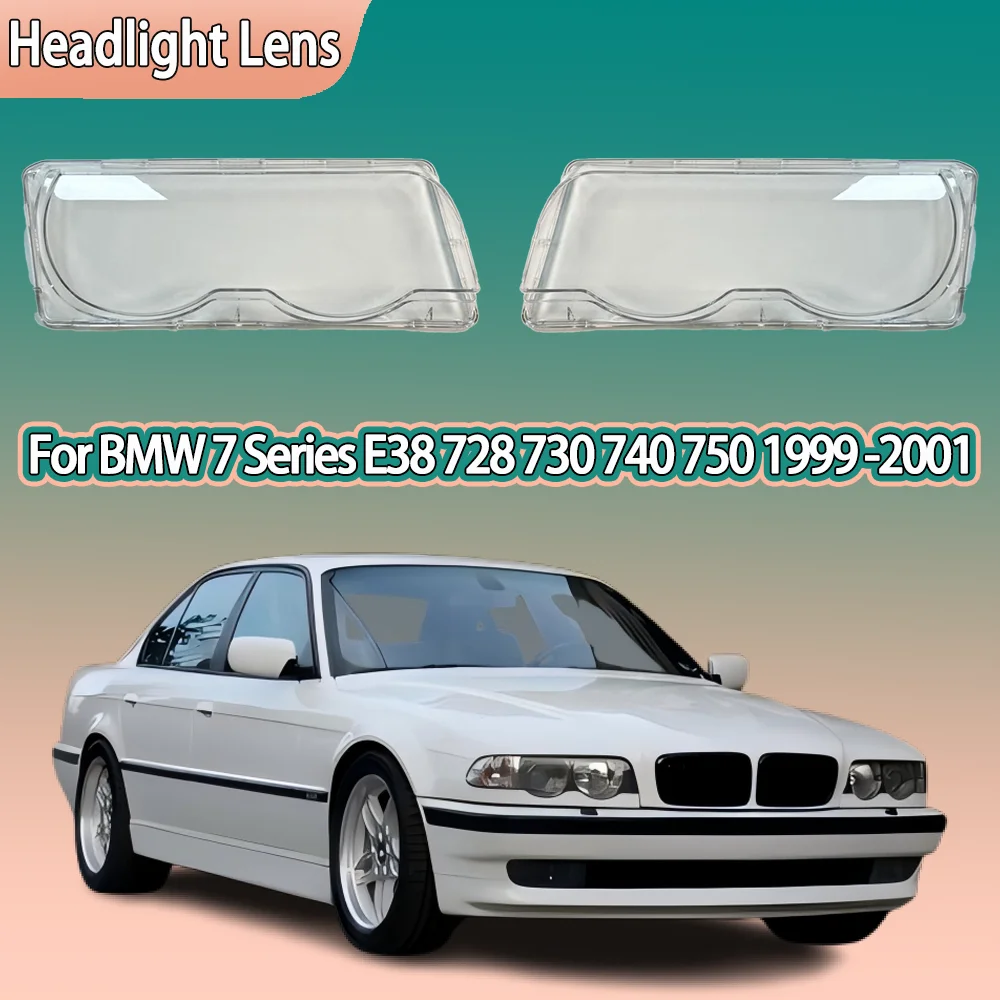 

Car Headlight Shell Transparent Lampshade Headlamp Cover Lens Plexiglass For BMW 7 Series E38 728 730 740 750 1999 2000 2001